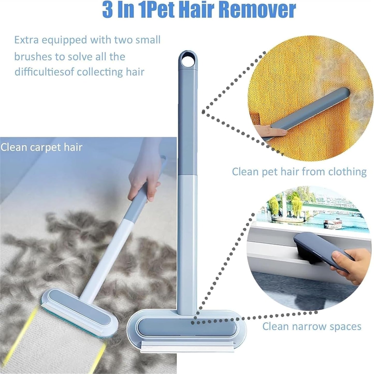 Pet Hair Cleaning Brush, Pet Hair Remover for Couch, Reusable Lint Remover Brush, for Pet Owners