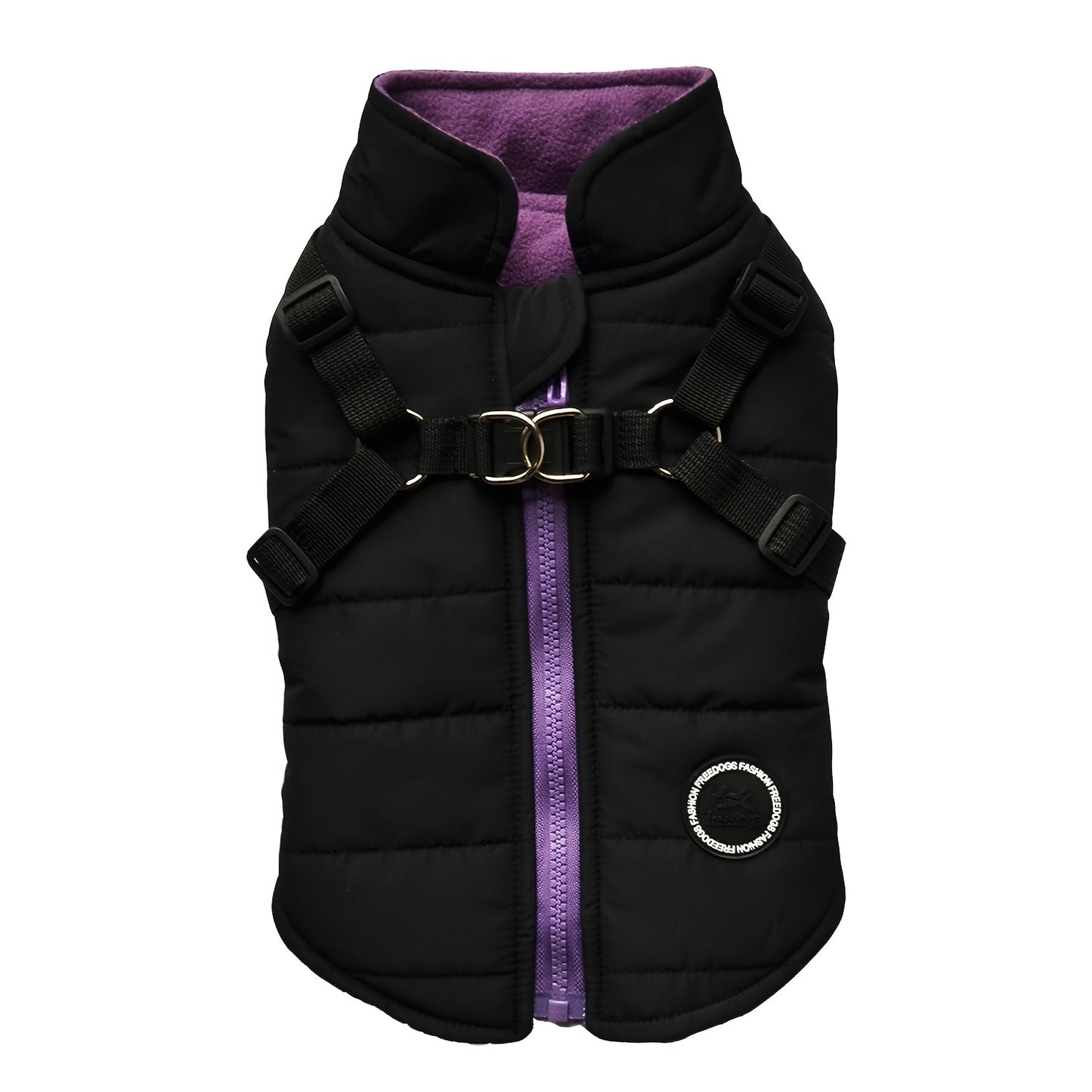 Warm Padded Dog Vest with Harness