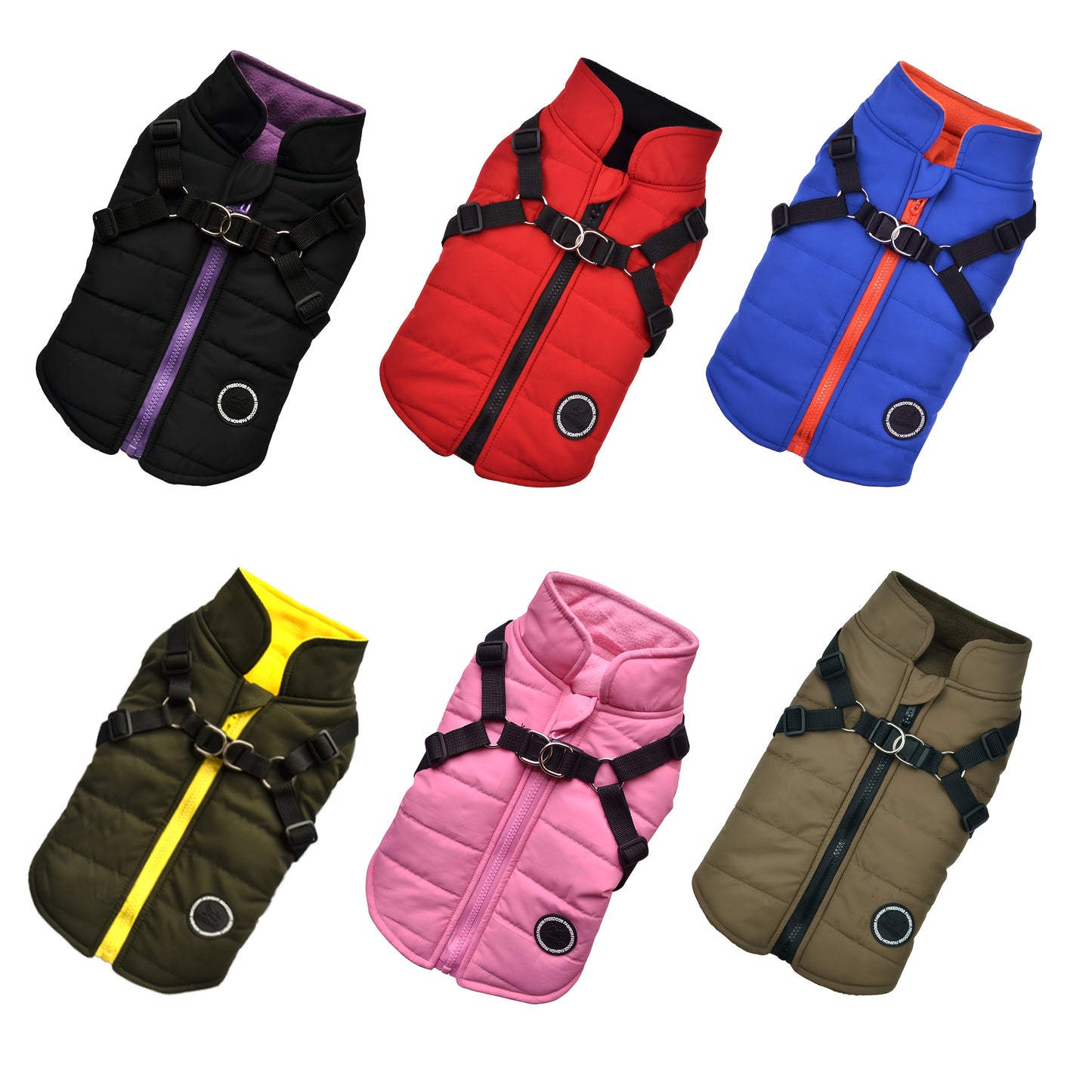 Warm Padded Dog Vest with Harness