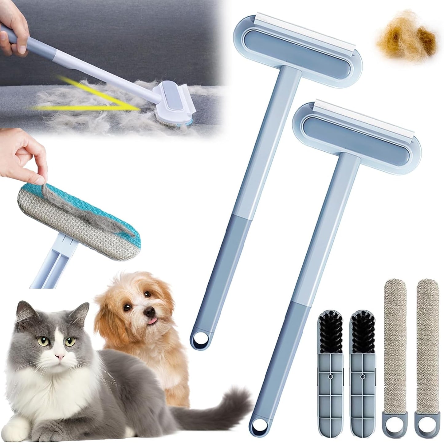 Pet Hair Cleaning Brush, Pet Hair Remover for Couch, Reusable Lint Remover Brush, for Pet Owners