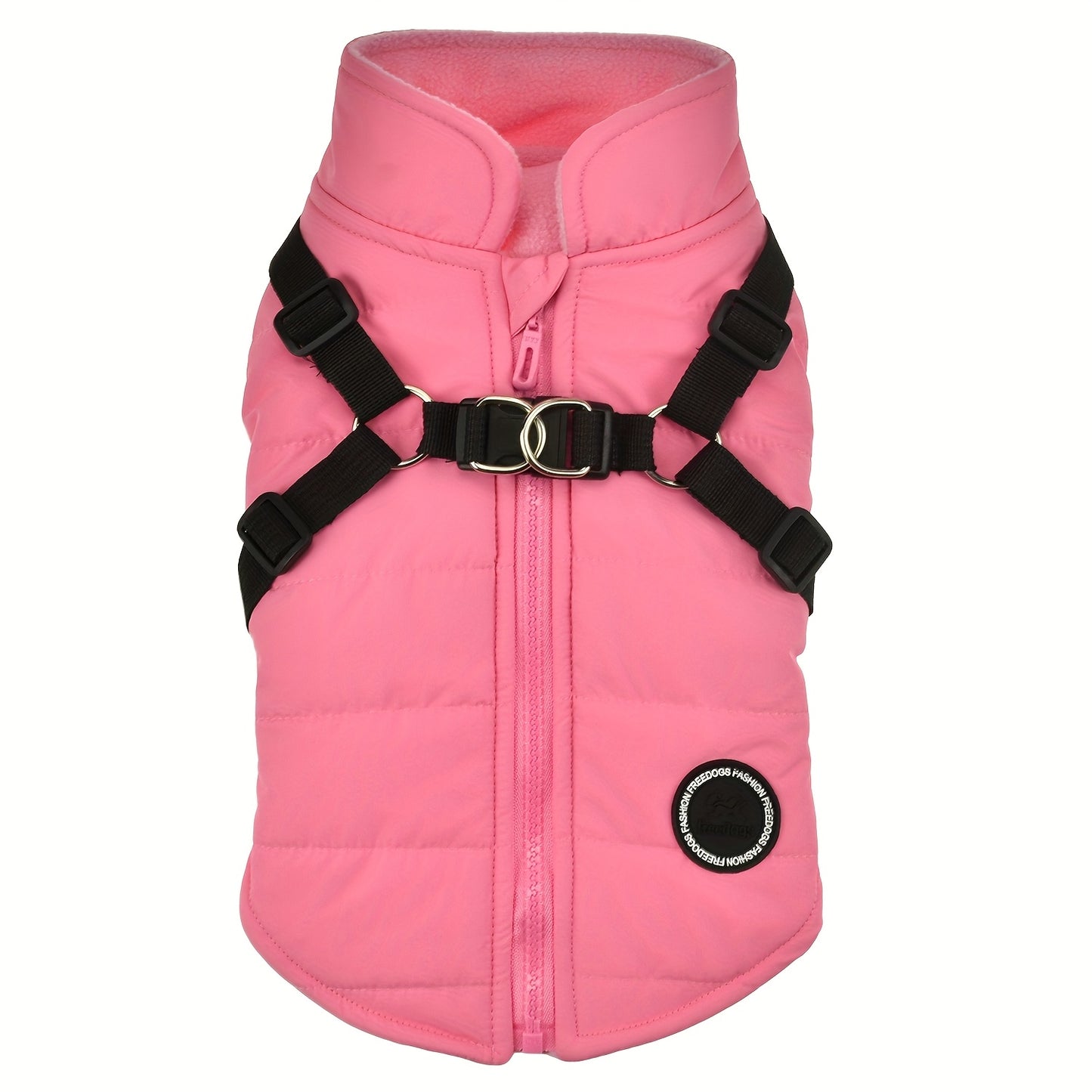 Warm Padded Dog Vest with Harness