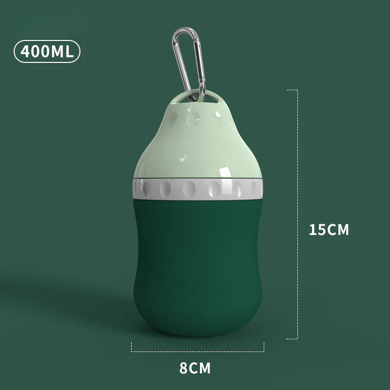 2-in-1 Portable Pet Water Bottle: Leakproof Dog Water Dispenser with Collapsible Feeder Bowl for Outdoor Dog Travel