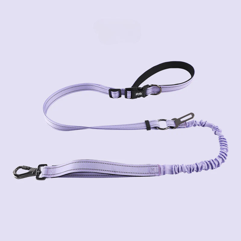 Hands-free dog leash, crossbody dog leash, with car seat belt, suitable for walking, jogging, hiking, traveling, etc.