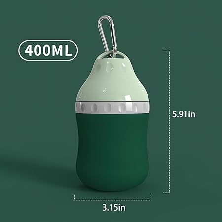 2-in-1 Portable Pet Water Bottle: Leakproof Dog Water Dispenser with Collapsible Feeder Bowl for Outdoor Dog Travel