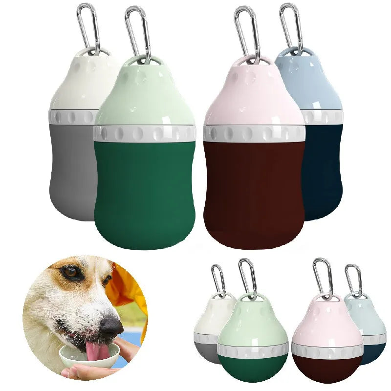 2-in-1 Portable Pet Water Bottle: Leakproof Dog Water Dispenser with Collapsible Feeder Bowl for Outdoor Dog Travel