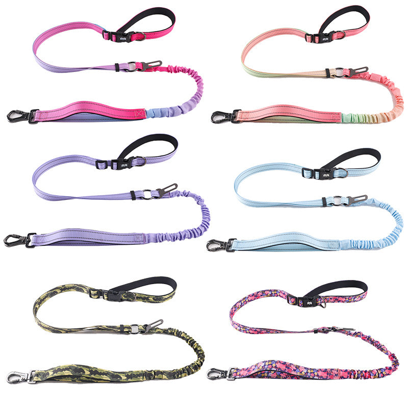 Hands-free dog leash, crossbody dog leash, with car seat belt, suitable for walking, jogging, hiking, traveling, etc.