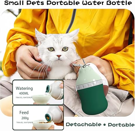 2-in-1 Portable Pet Water Bottle: Leakproof Dog Water Dispenser with Collapsible Feeder Bowl for Outdoor Dog Travel