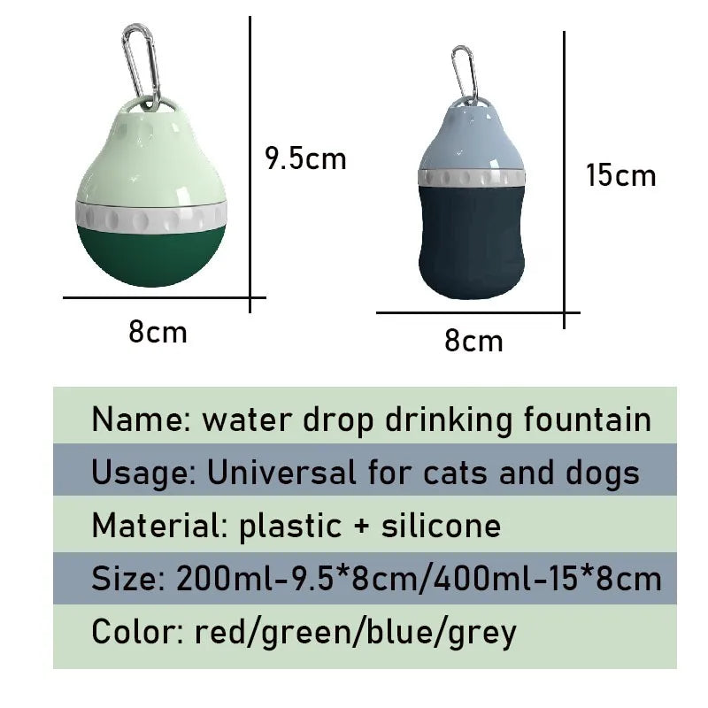 2-in-1 Portable Pet Water Bottle: Leakproof Dog Water Dispenser with Collapsible Feeder Bowl for Outdoor Dog Travel