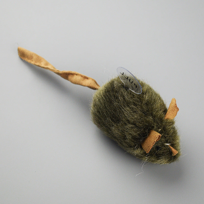 Plush simulated mouse for cats and dogs, scratch-resistant and bite-resistant interactive pet toy