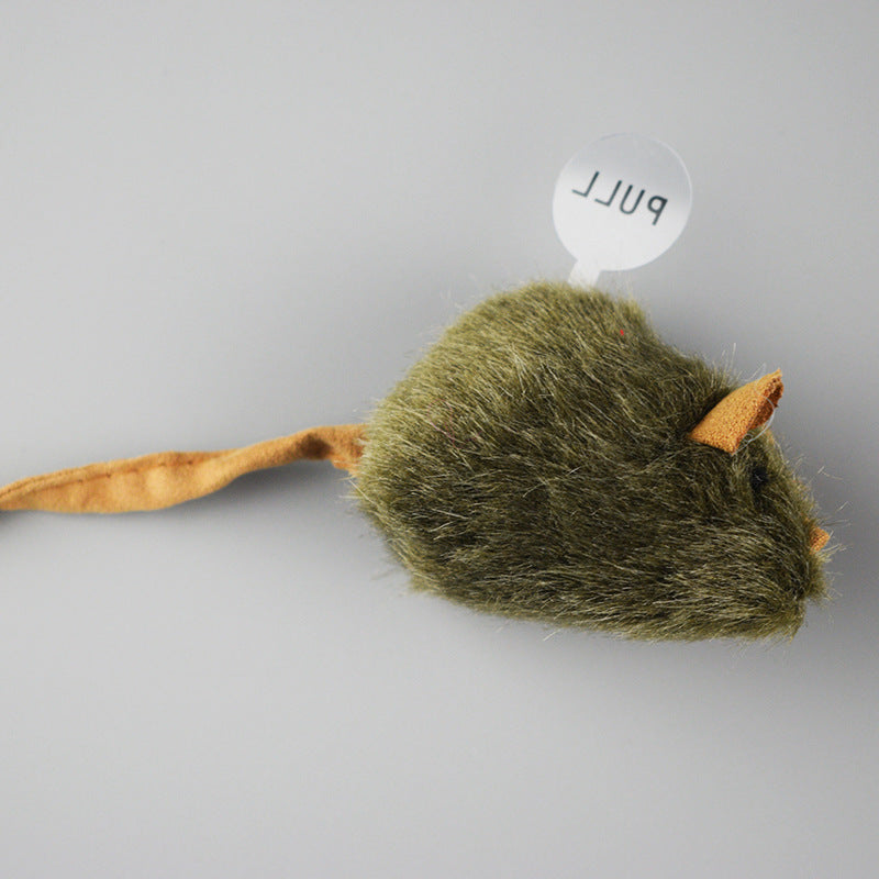 Plush simulated mouse for cats and dogs, scratch-resistant and bite-resistant interactive pet toy