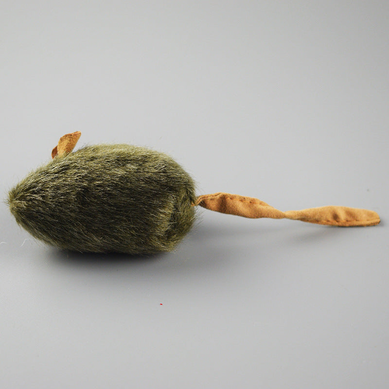 Plush simulated mouse for cats and dogs, scratch-resistant and bite-resistant interactive pet toy