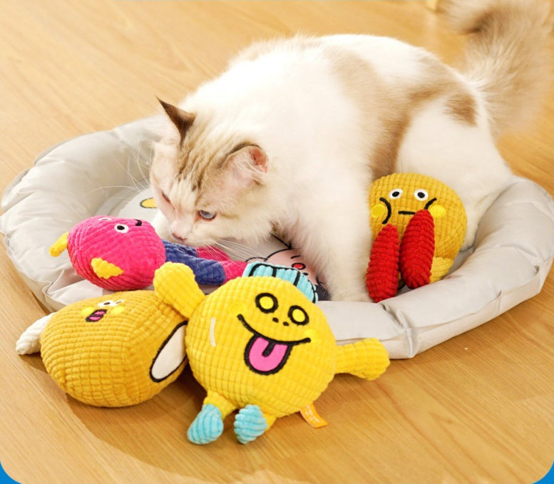 ✨Hot Sale🎁 Interactive Plush Cat Squeaky Toy