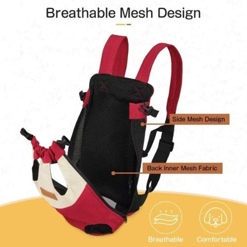Portable travel pet backpack with four chest holes