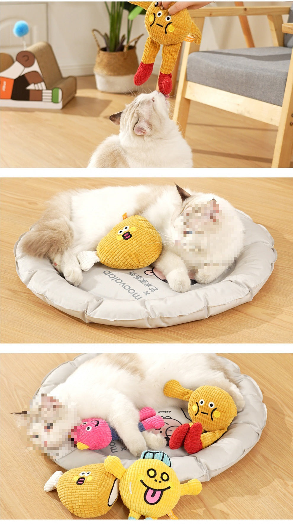 ✨Hot Sale🎁 Interactive Plush Cat Squeaky Toy