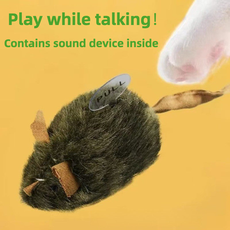 Plush simulated mouse for cats and dogs, scratch-resistant and bite-resistant interactive pet toy