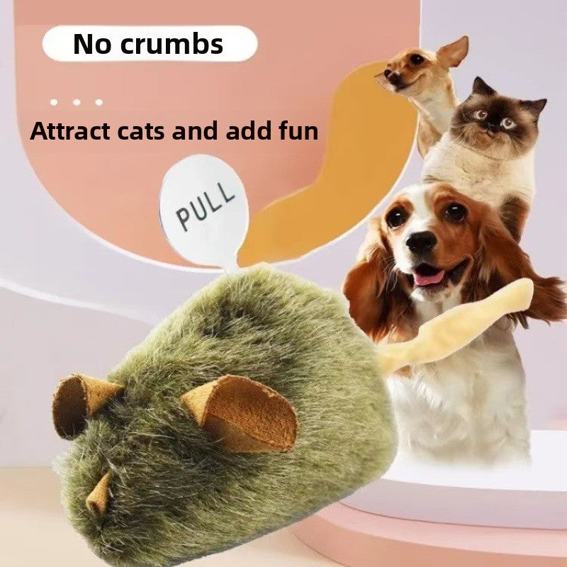 Plush simulated mouse for cats and dogs, scratch-resistant and bite-resistant interactive pet toy