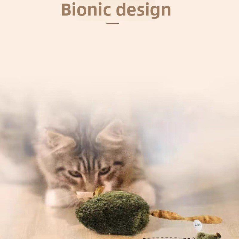 Plush simulated mouse for cats and dogs, scratch-resistant and bite-resistant interactive pet toy