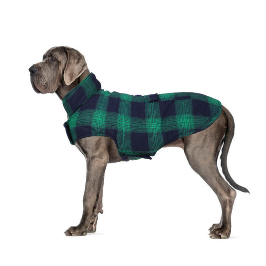 Plaid Reversible Waterproof Dog Jacket