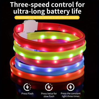 USB Rechargeable LED Dog Collar