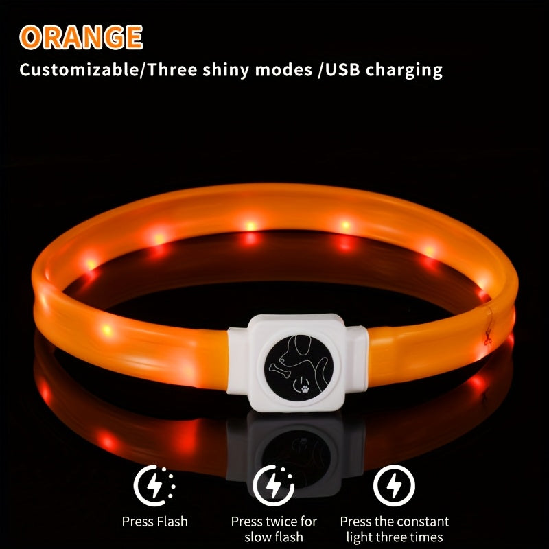 USB Rechargeable LED Dog Collar