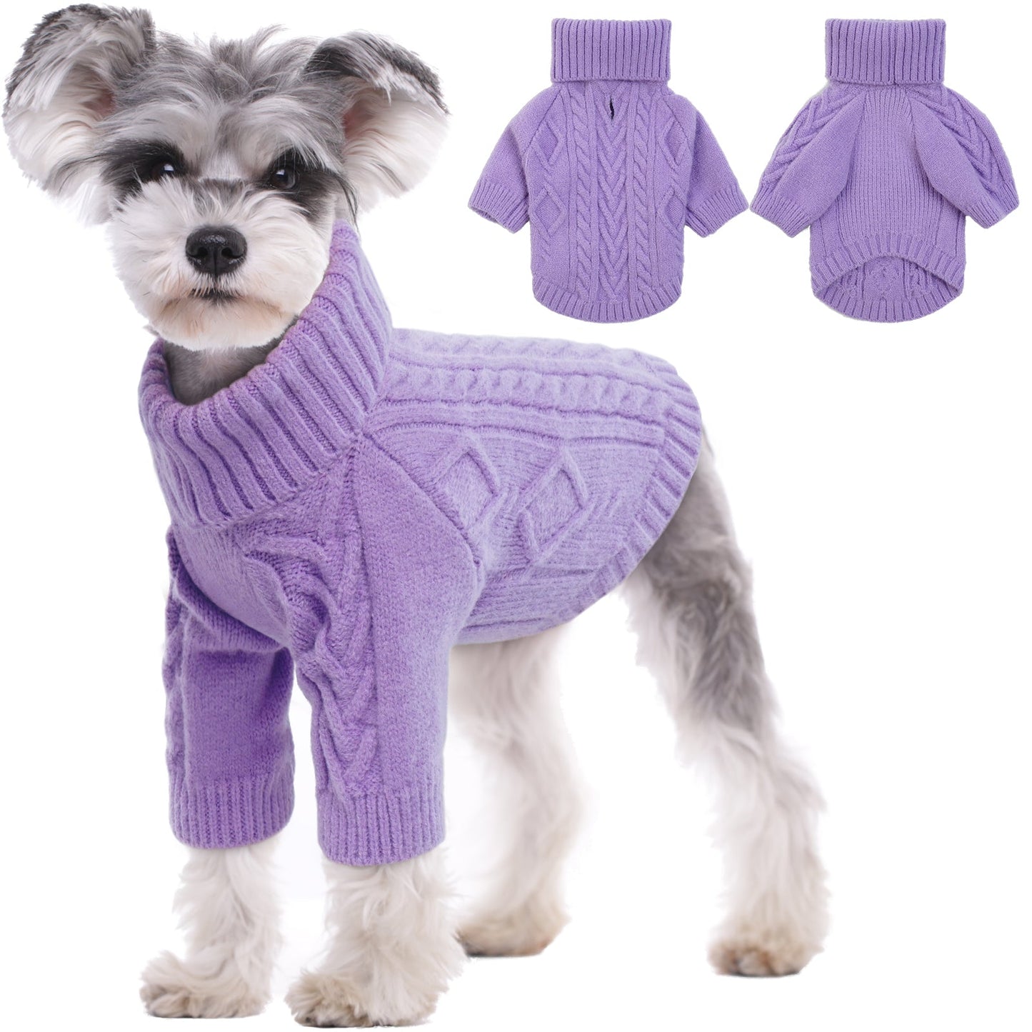 Solid Dog Cat Winter Sweater