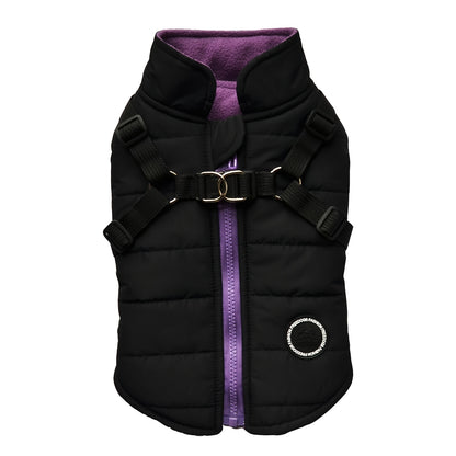 Warm Padded Dog Vest with Harness