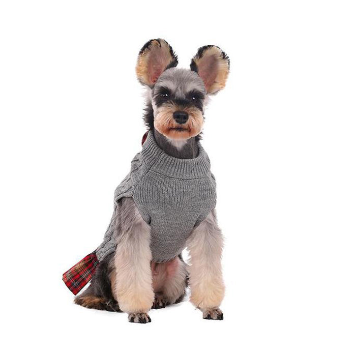 British Style Dog Sweater Dress