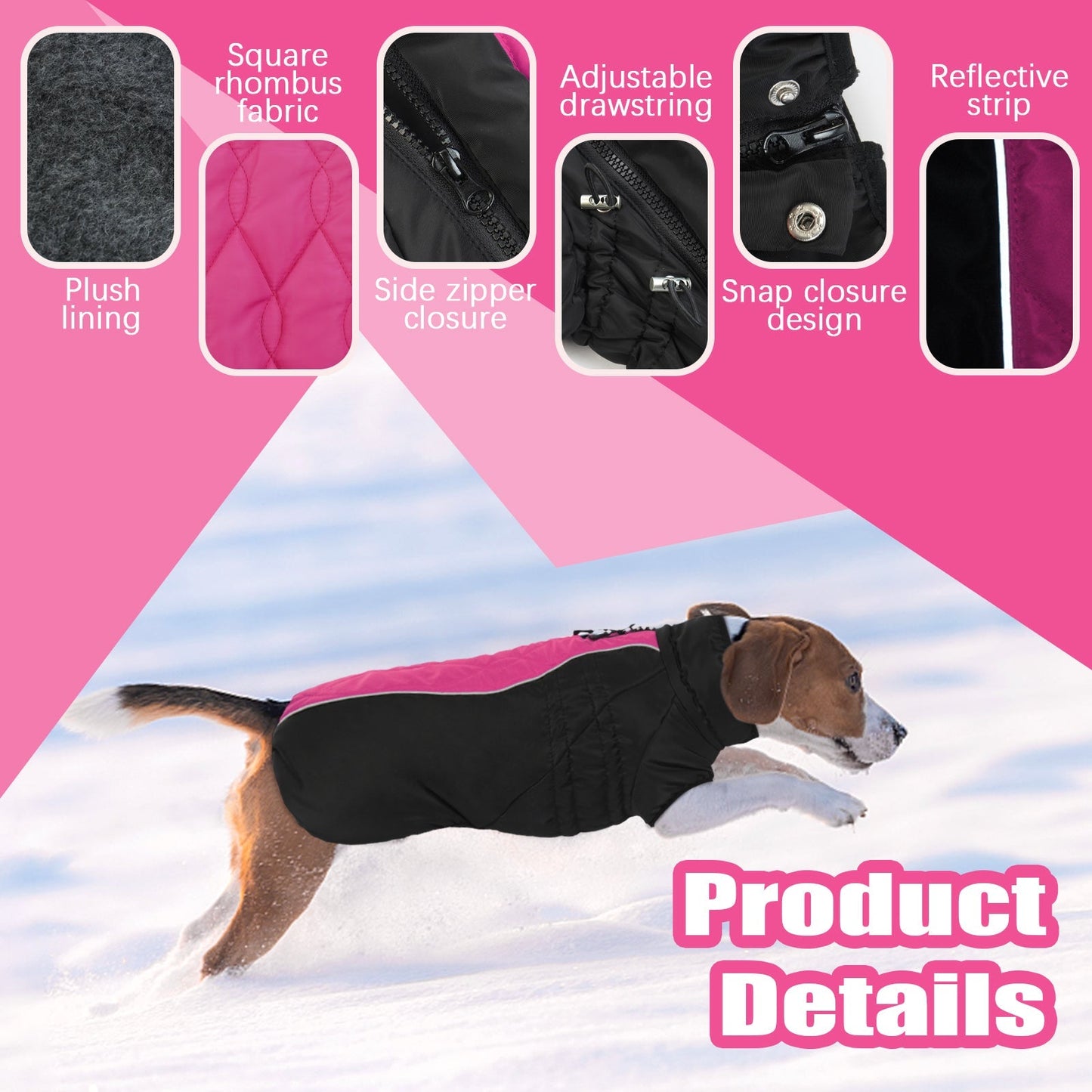 Thick Fleece Lined Dog Coat