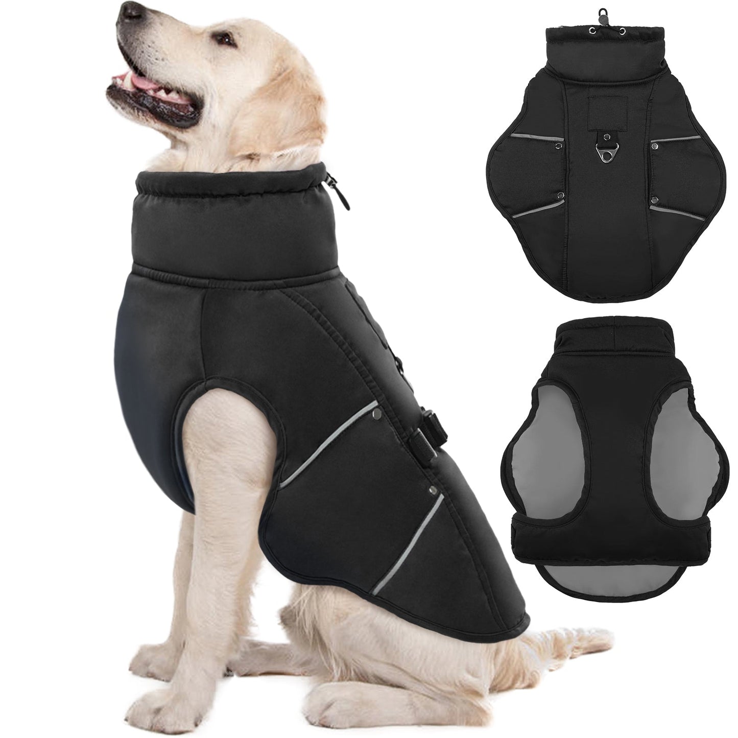 Dog Winter Coat Reflective Adjustable Dog Jacke