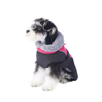 Waterproof Solid Color Stitching Dog Jacket