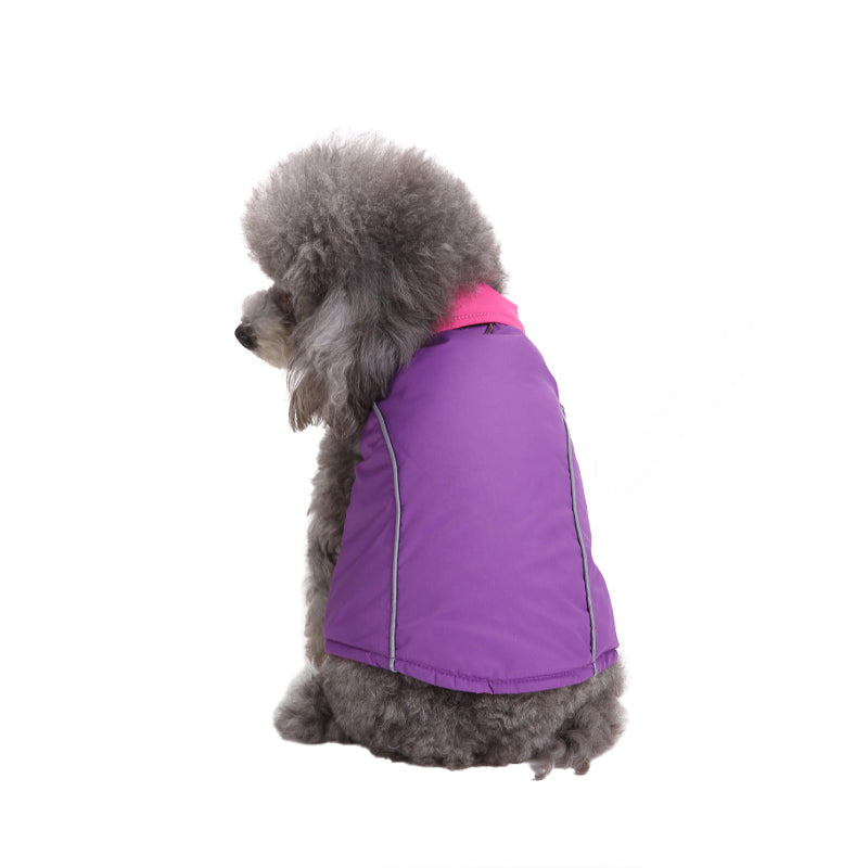 Reversible Color Dog Jacket with D-ring