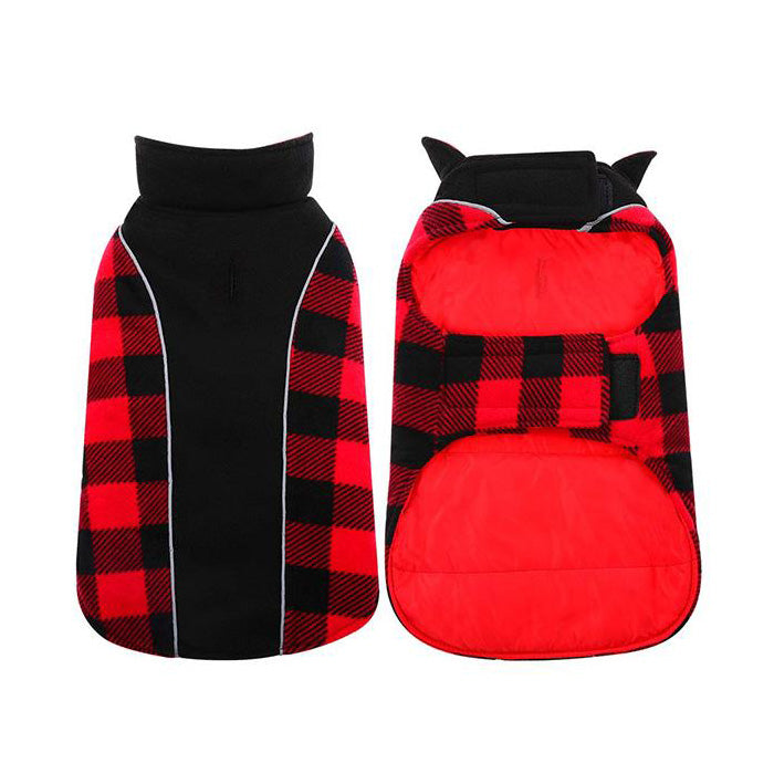 Scottish Plaid Reversible Dog Winter Jacket