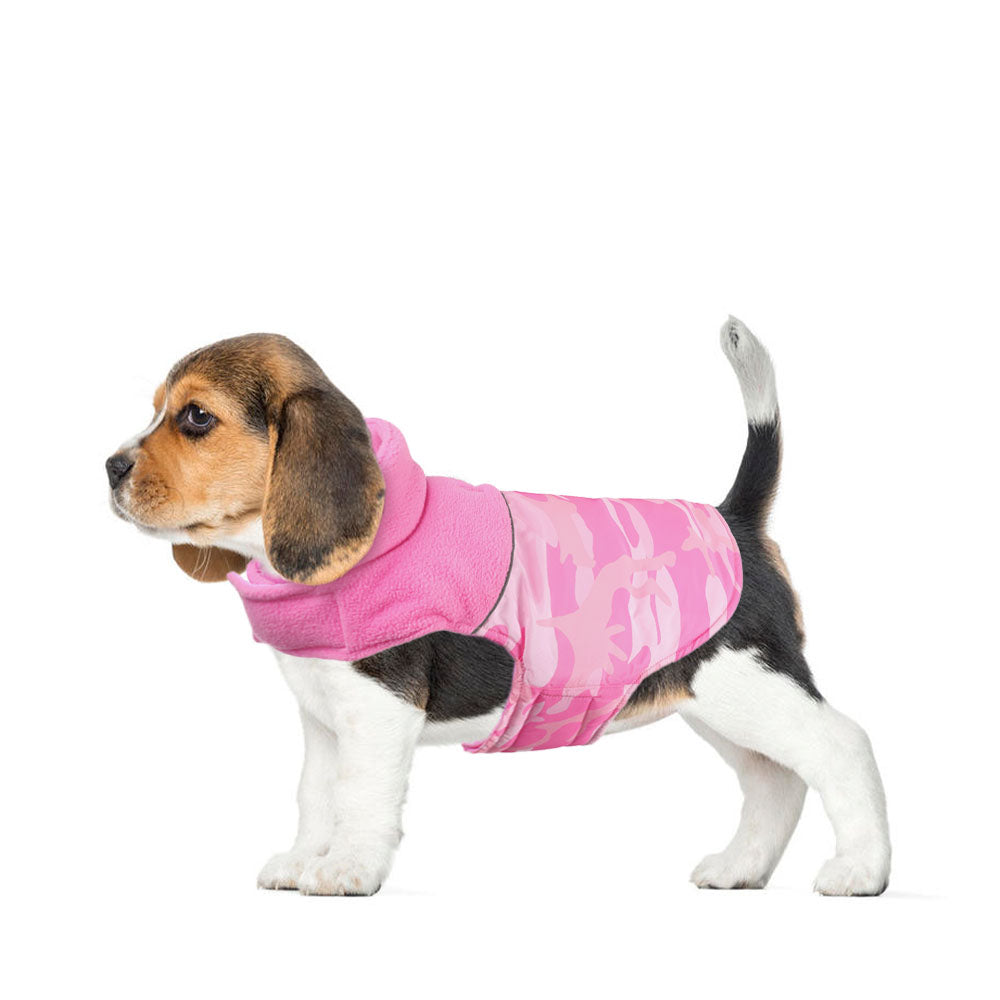 Reversible Camouflage Stitching Pattern Dog Jacket