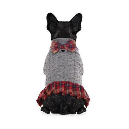 British Style Dog Sweater Dress