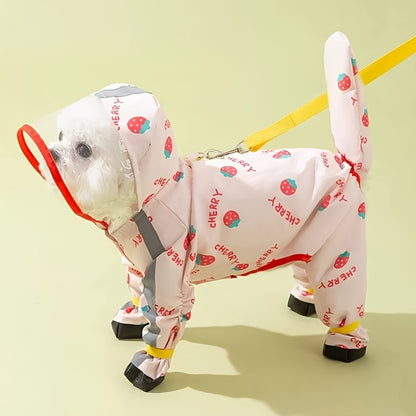 Full‑Coverage 4‑Leg Dog Raincoat