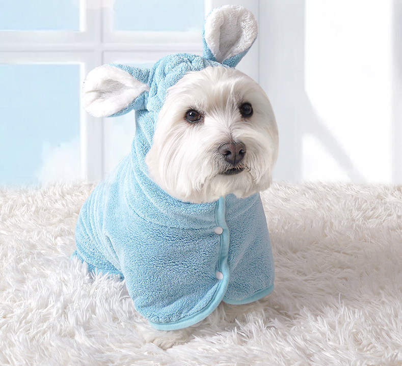 Pawbb™ Rabbit Ear Microfiber Dog & Cat Hoodie Bathrobe