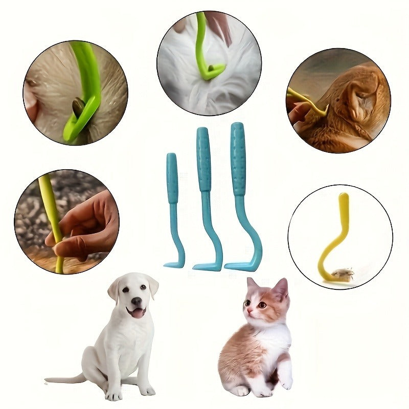 Pet Shower Brush with Tick Remover, Soft Massage Bristles Ergonomic Detachable Cover for Small Medium Dogs Cats