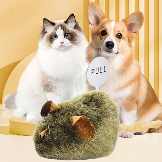Plush simulated mouse for cats and dogs, scratch-resistant and bite-resistant interactive pet toy