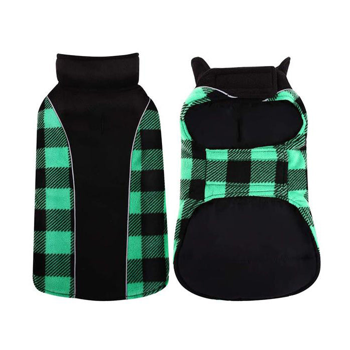 Scottish Plaid Reversible Dog Winter Jacket