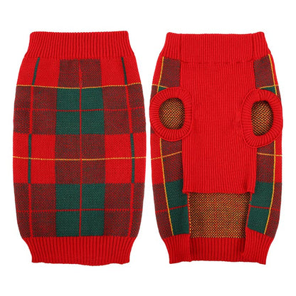 Classic Plaid Turtleneck Dog Sweater