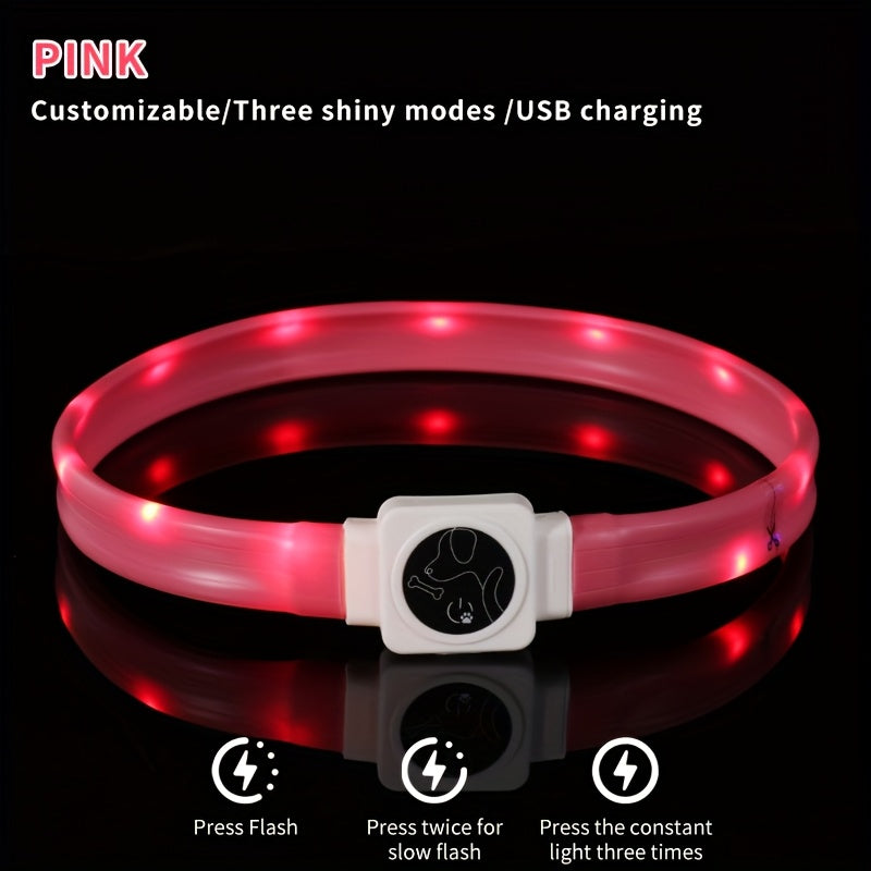 USB Rechargeable LED Dog Collar