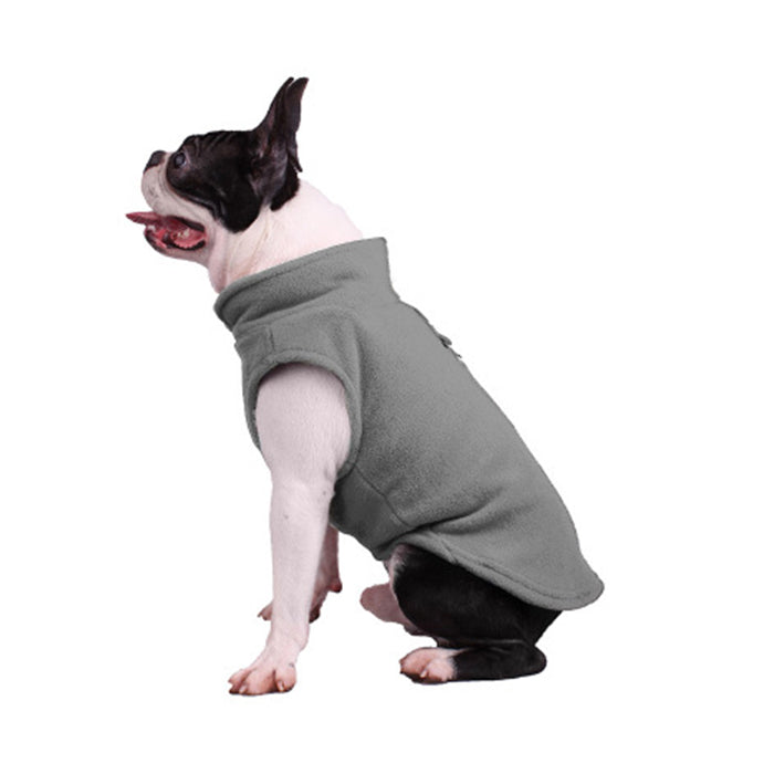 Fleece Dog Coat with Leash D-Ring