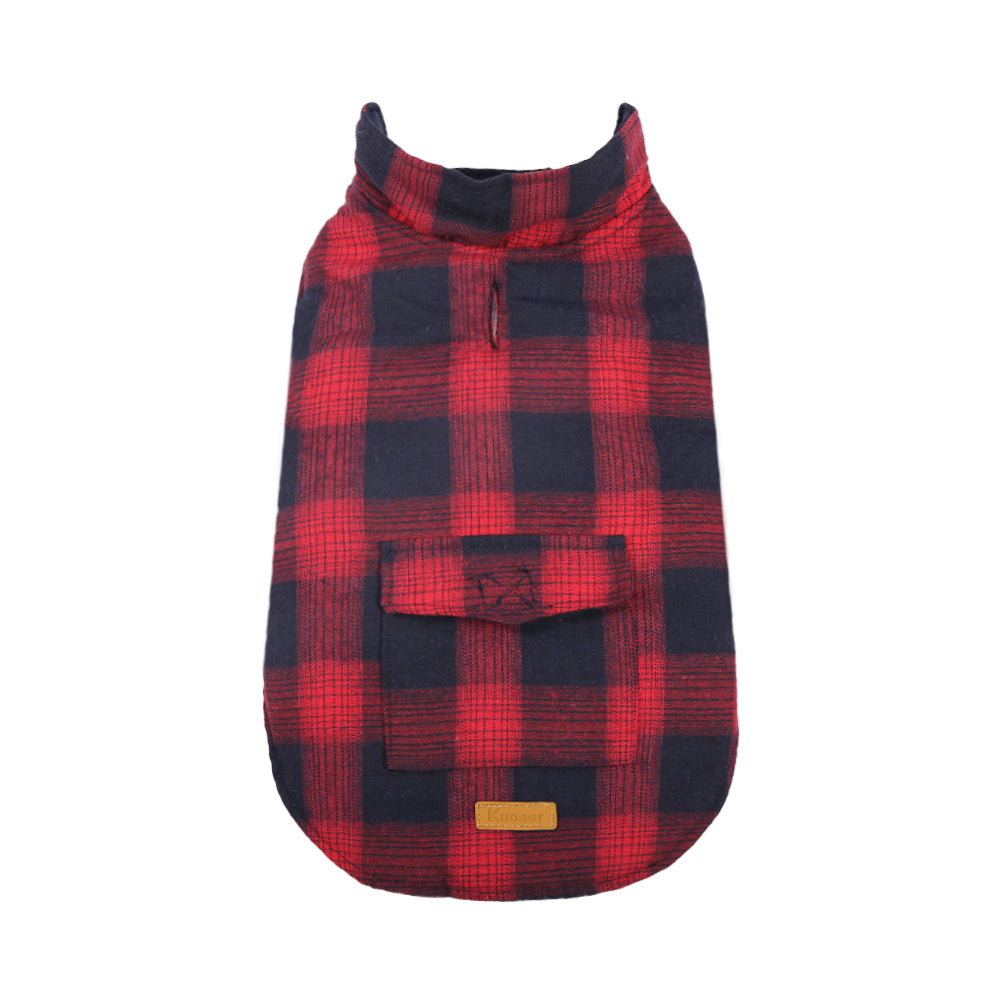 Plaid Reversible Waterproof Dog Jacket