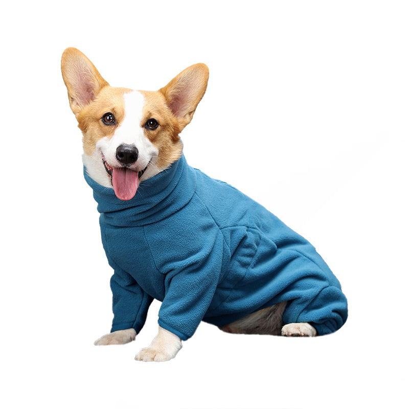 Long Sleeves Fleece Dog Coat with Turtleneck