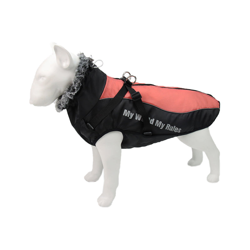 Outdoor Reflective Dog Jacket with Harness