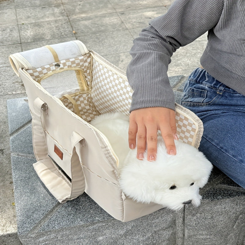 Breathable Hands-Free Pet Sling Carrier – Adjustable Crossbody Bag for Small Dogs & Puppies