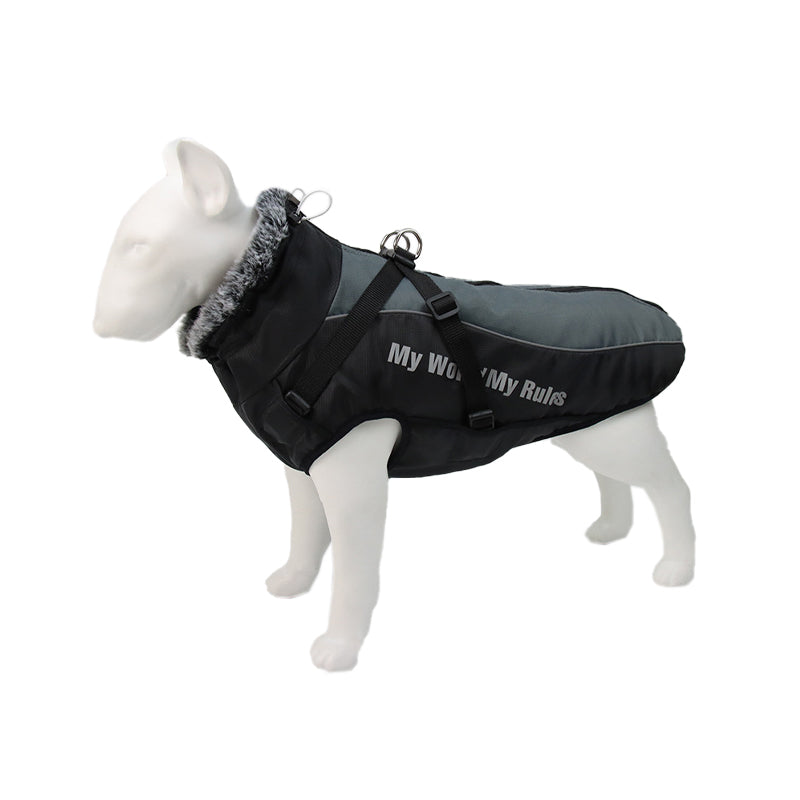 Outdoor Reflective Dog Jacket with Harness