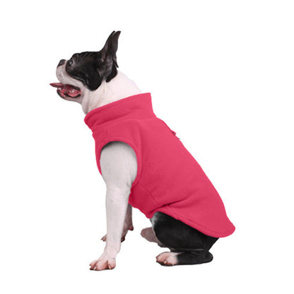 Fleece Dog Coat with Leash D-Ring