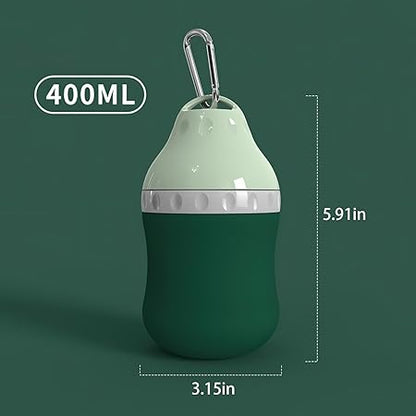 2-in-1 Portable Pet Water Bottle: Leakproof Dog Water Dispenser with Collapsible Feeder Bowl for Outdoor Dog Travel