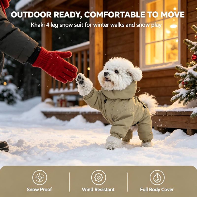 Hooded 4-Legged Dog Snowsuit